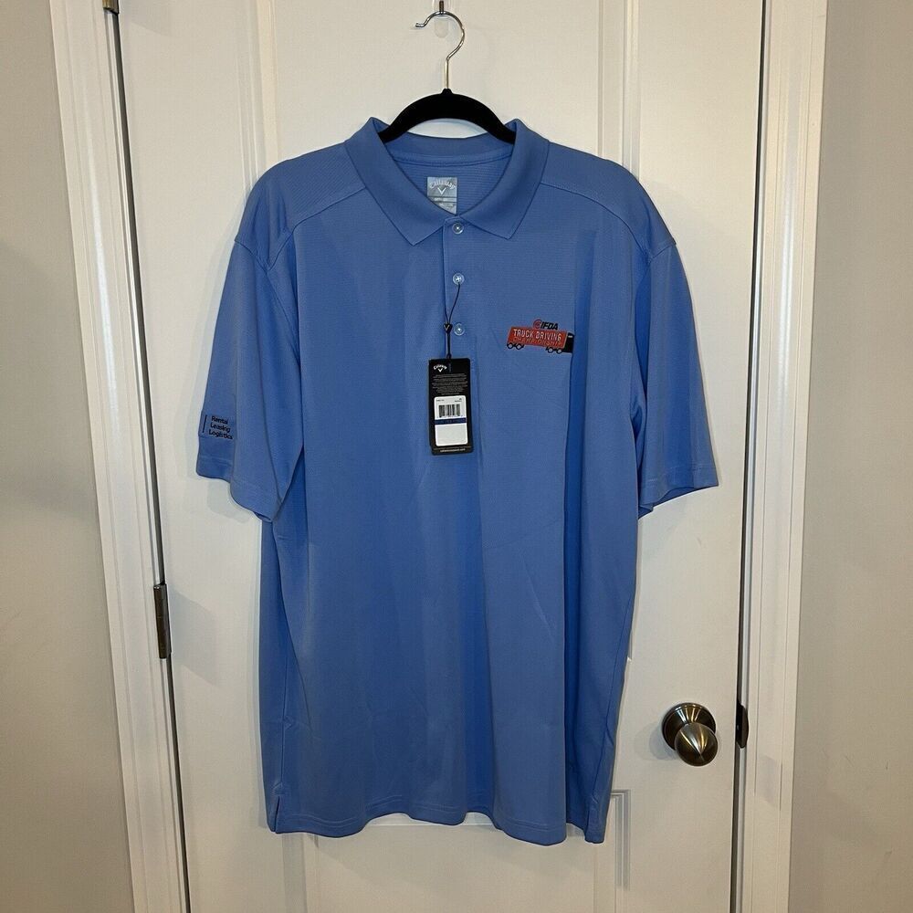 Callaway Men's Polo golf Shirt L Opti Dri IFDA Truck Driving Championship